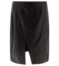 [LOULOU STUDIO] Mini skirt SS25 EKAREBLACK