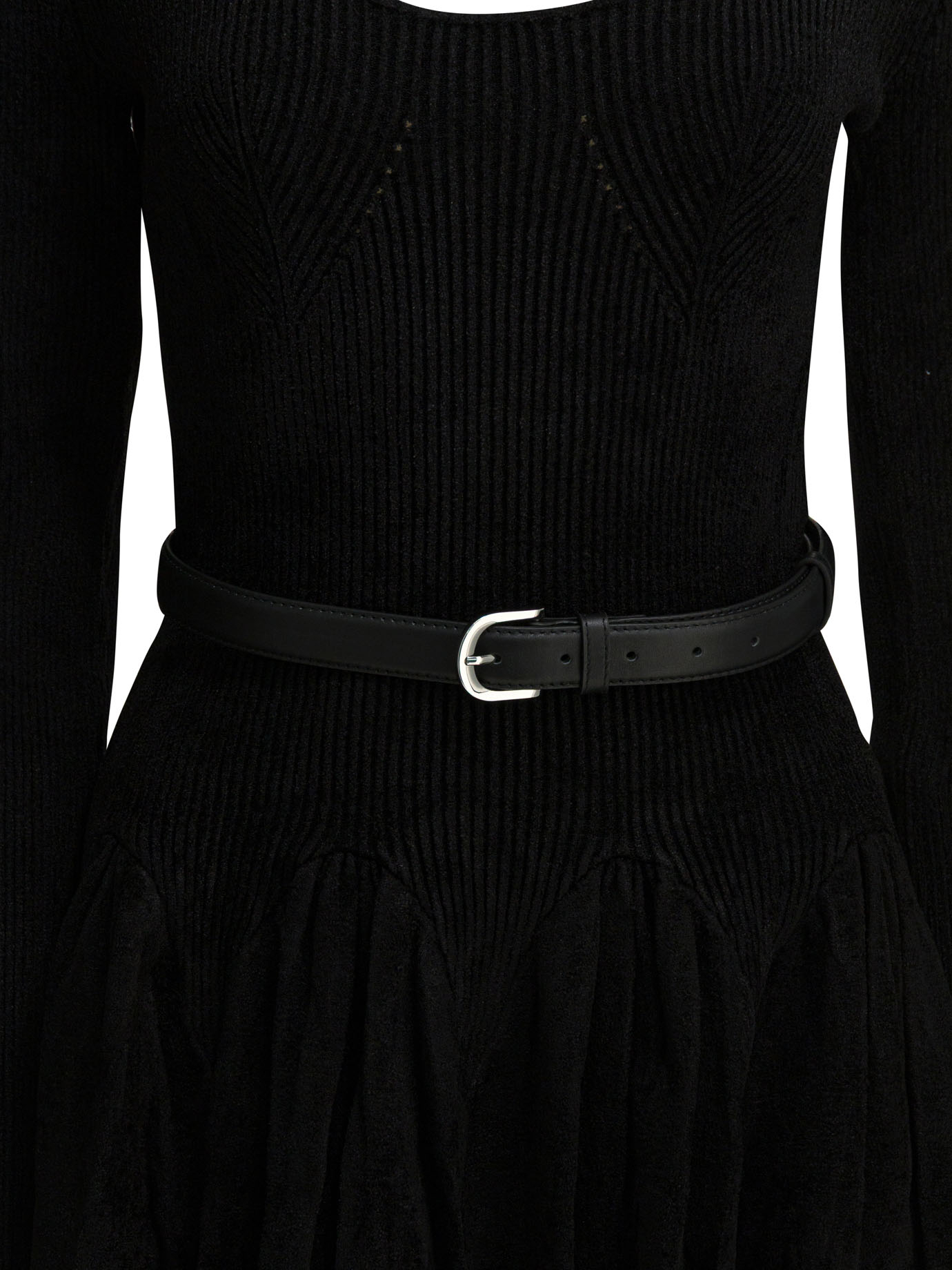 [Self-portrait] Long sleeve dress FW25 AW25-029S-BBLACK