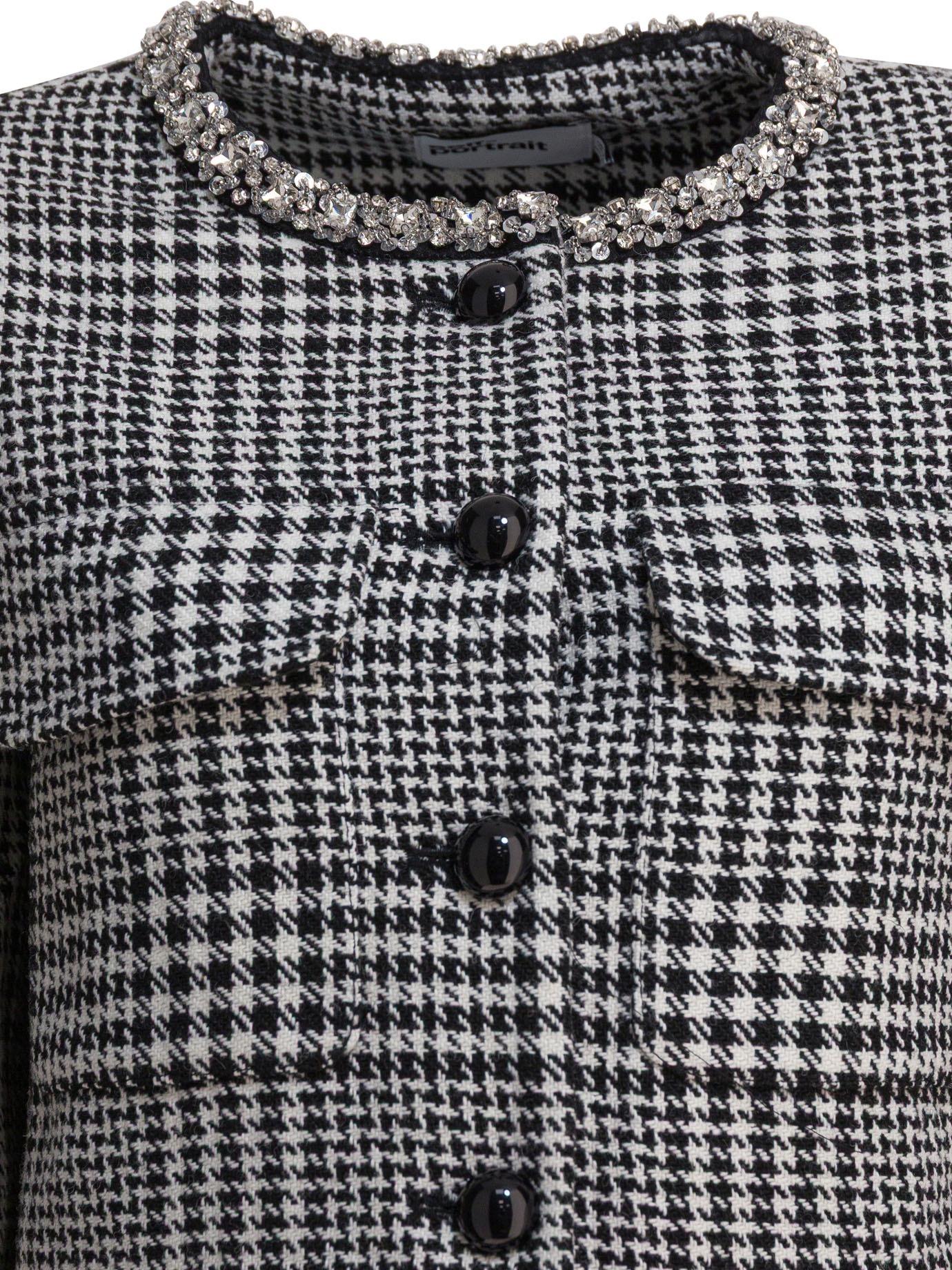 [Self-portrait] Tweed jacket FW25 PF25-111J-BWBLACK AND WHITE