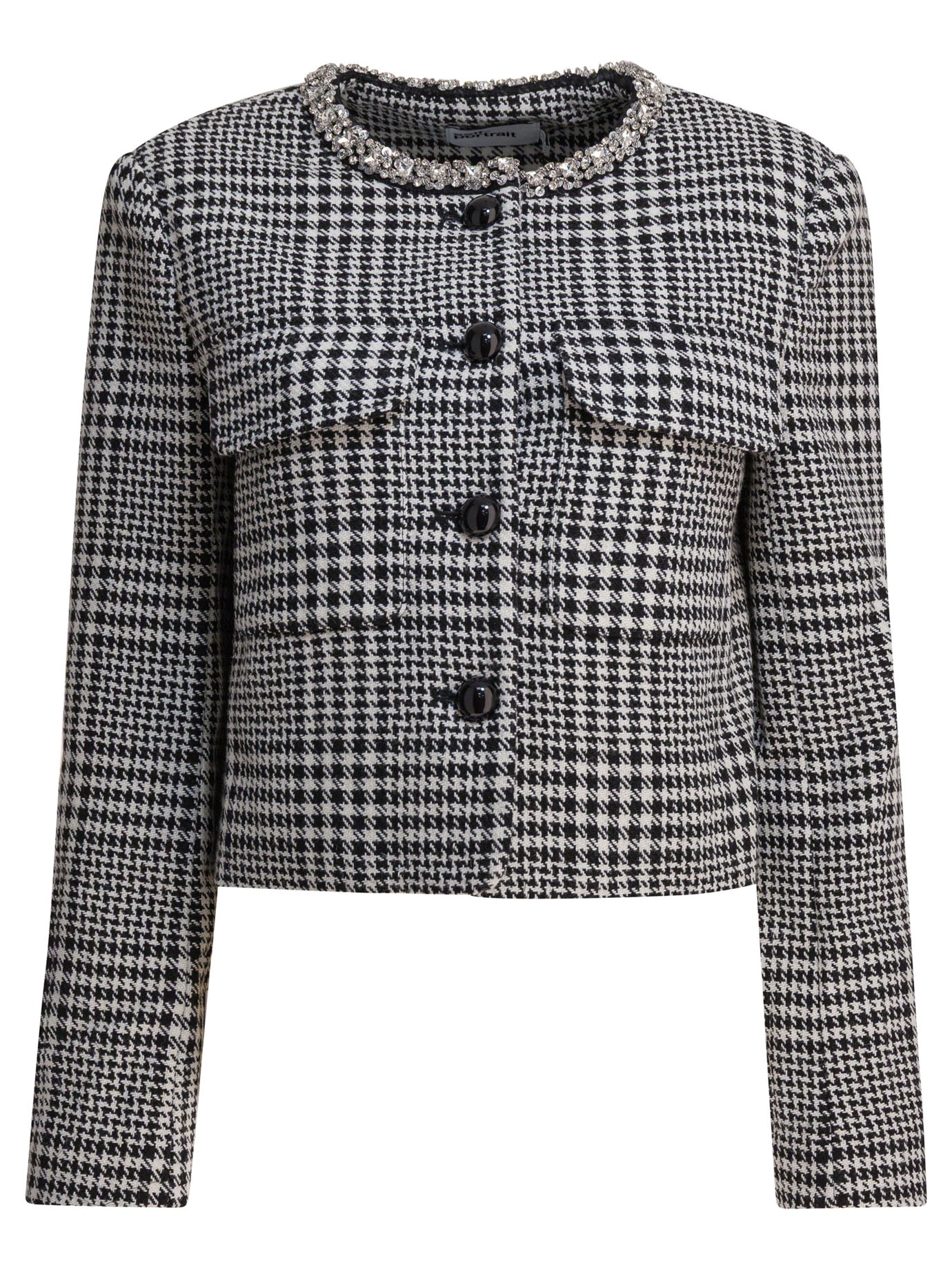 [Self-portrait] Tweed jacket FW25 PF25-111J-BWBLACK AND WHITE