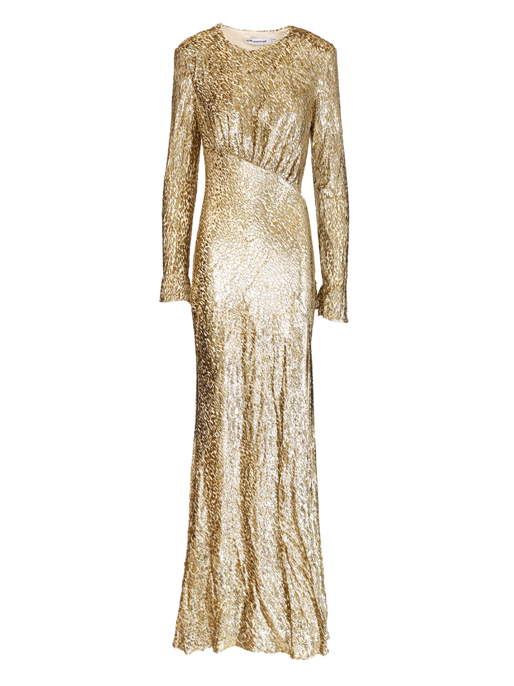 [Self-portrait] Long sleeve dress FW25 PF25-060XA-GDGOLD
