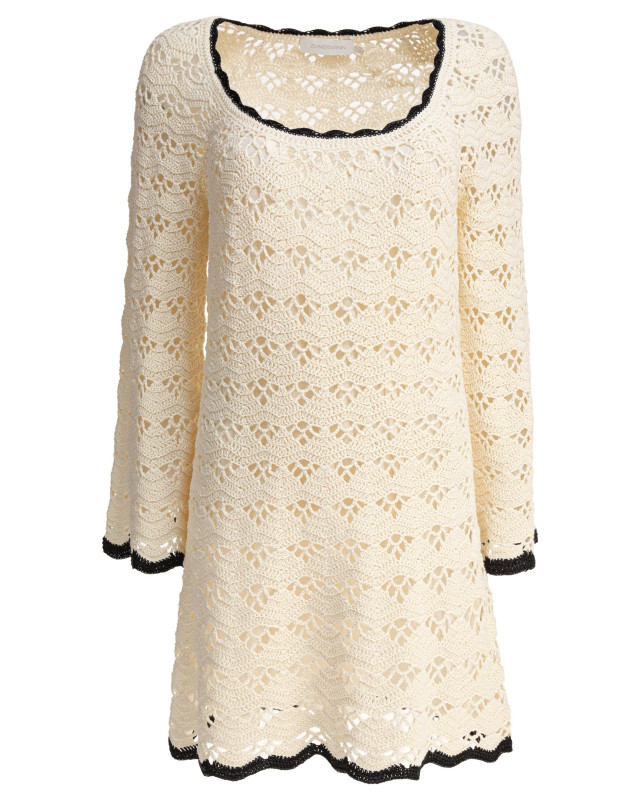 [Zimmermann] Long sleeve dress FW25 3173DSS251CRBL