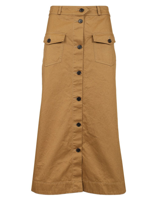 [Saint Laurent] Midi skirt SS25 817344Y04VY2100