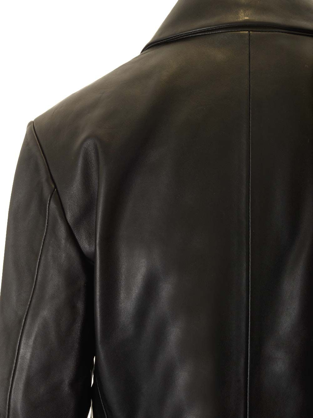 [LOULOU STUDIO] Leather Jacket FW24 BENETRABLACK