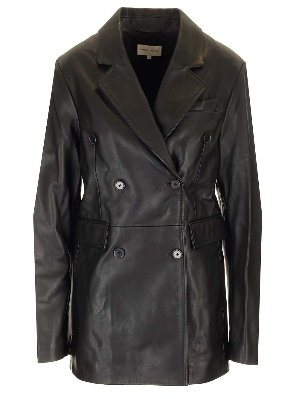 [LOULOU STUDIO] Leather Jacket FW24 BENETRABLACK