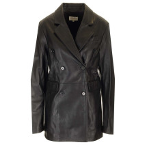 [LOULOU STUDIO] Leather Jacket FW24 BENETRABLACK