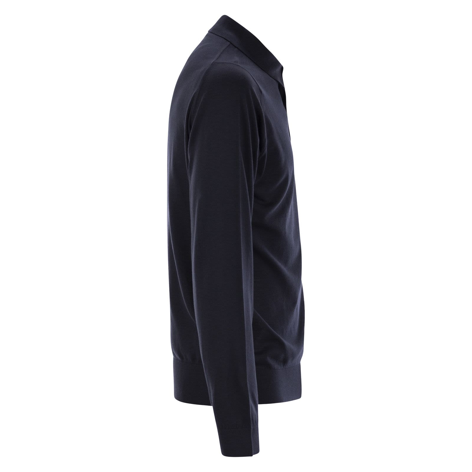 [JOHN SMEDLEY] T-shirts Long Sleeve SS26 BRADWELL NAVY