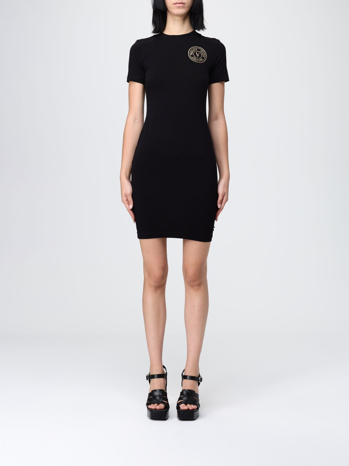 [VERSACE JEANS COUTURE] Short sleeve dress FW25 79HAOT00CJ03T G89