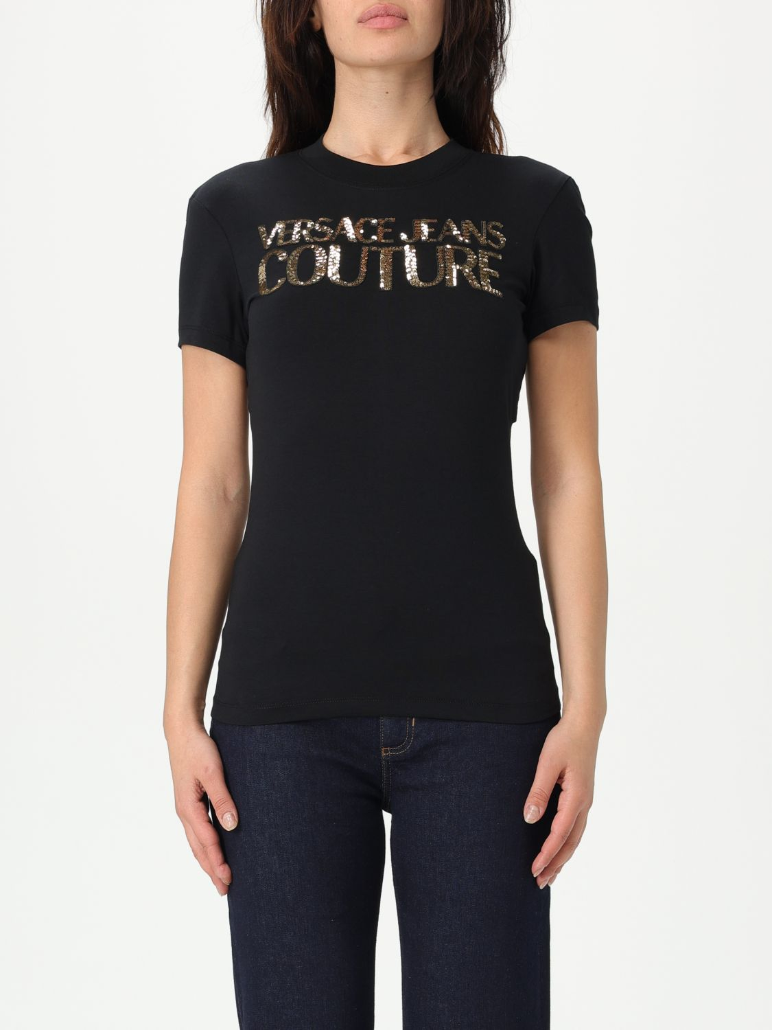 [VERSACE JEANS COUTURE] T-shirts Short Sleeve FW25 78HAHE00CJ02E 899