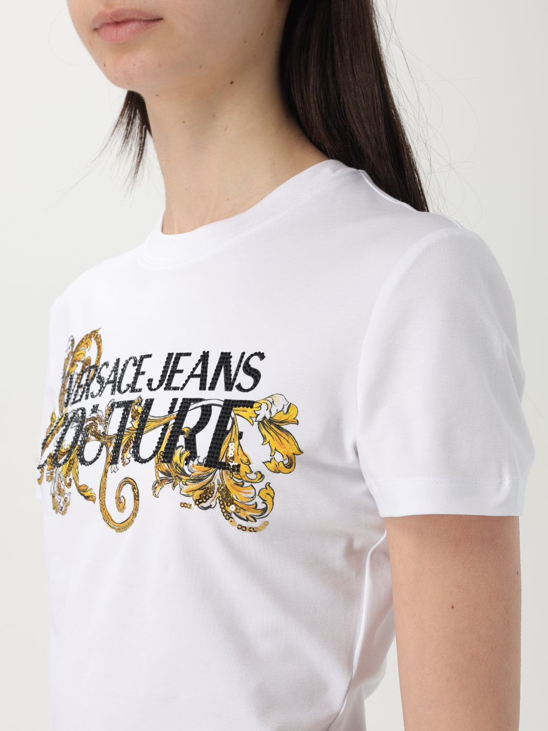 [VERSACE JEANS COUTURE] T-shirts Short Sleeve FW25 78HAHC05CJ02C G03