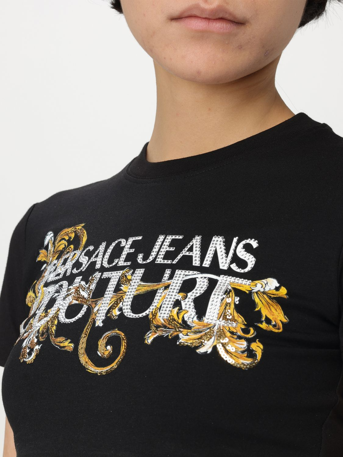 [VERSACE JEANS COUTURE] T-shirts Short Sleeve FW25 78HAHC05CJ02C G89