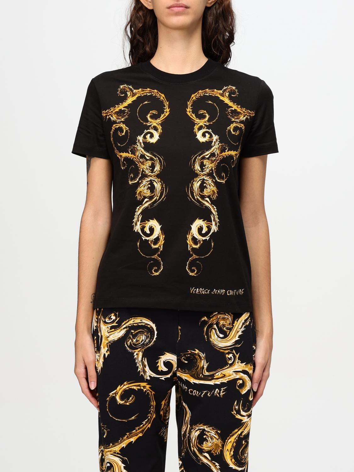 [VERSACE JEANS COUTURE] T-shirts Short Sleeve FW25 77HAH6P3JS424 G89