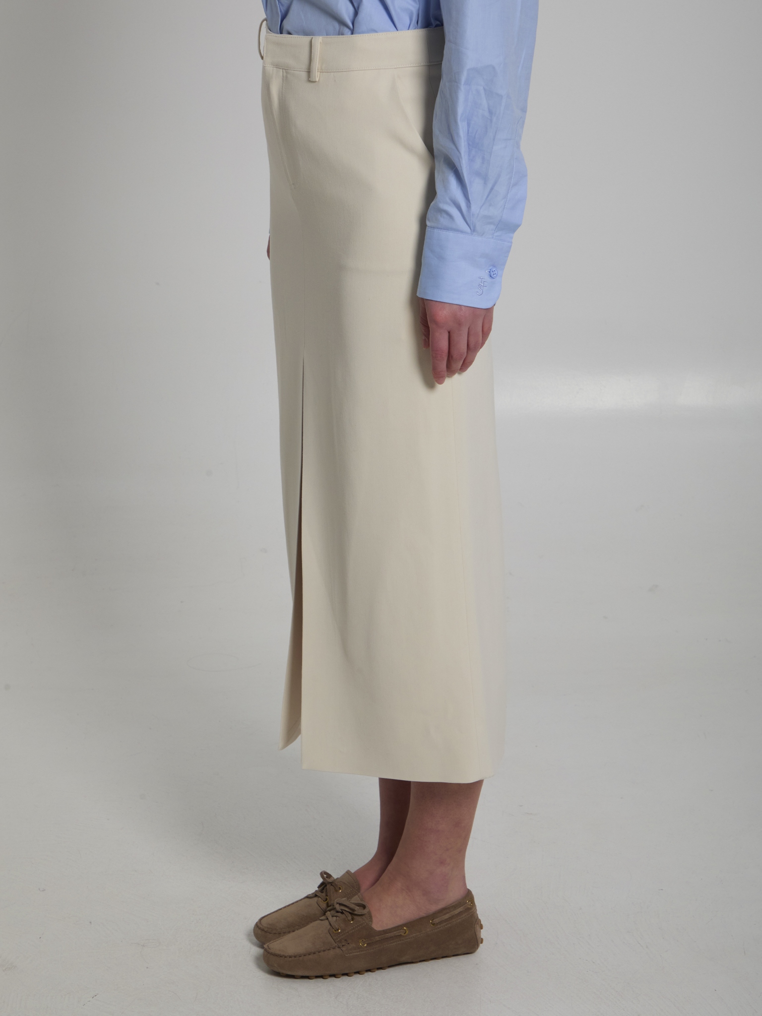 [THE FRANKIE SHOP] Long skirt SS26 SKFS22038005__OFF WHITE