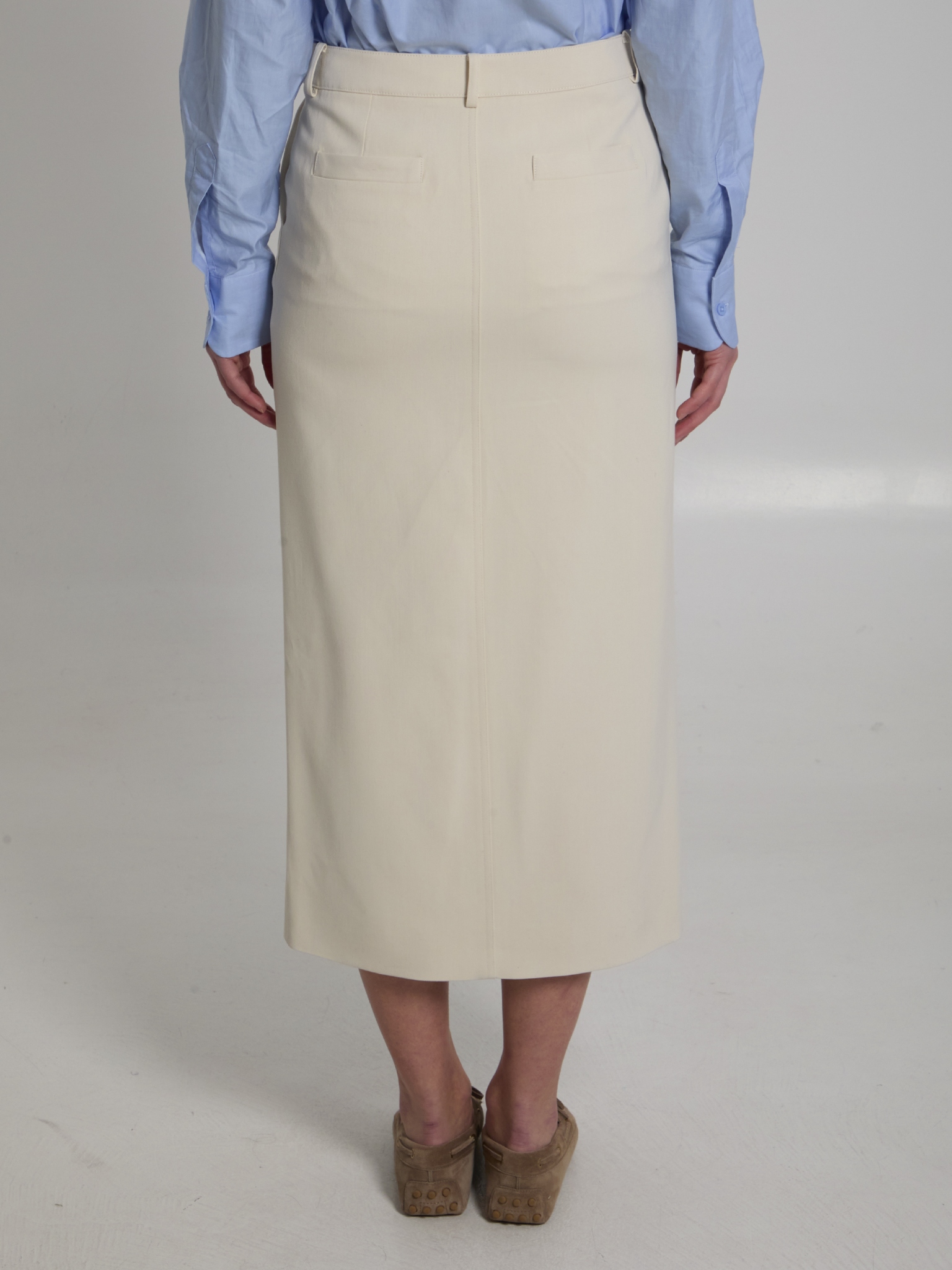 [THE FRANKIE SHOP] Long skirt SS26 SKFS22038005__OFF WHITE