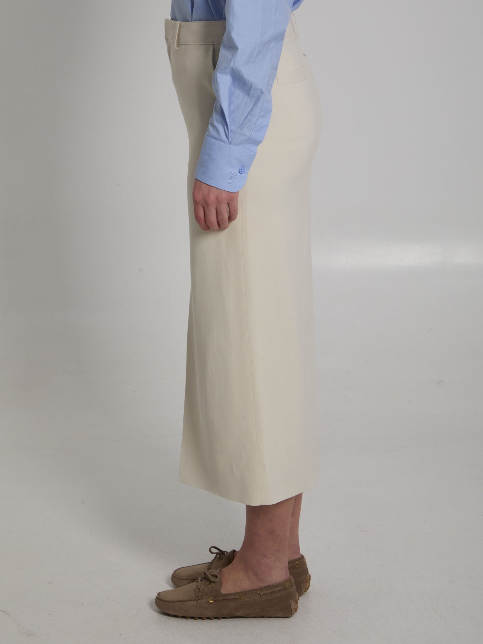 [THE FRANKIE SHOP] Long skirt SS26 SKFS22038005__OFF WHITE