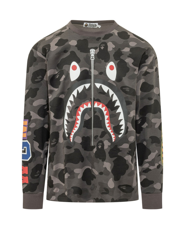 [BAPE] T-shirts Long Sleeve SS26 001LTM301006M BLACK