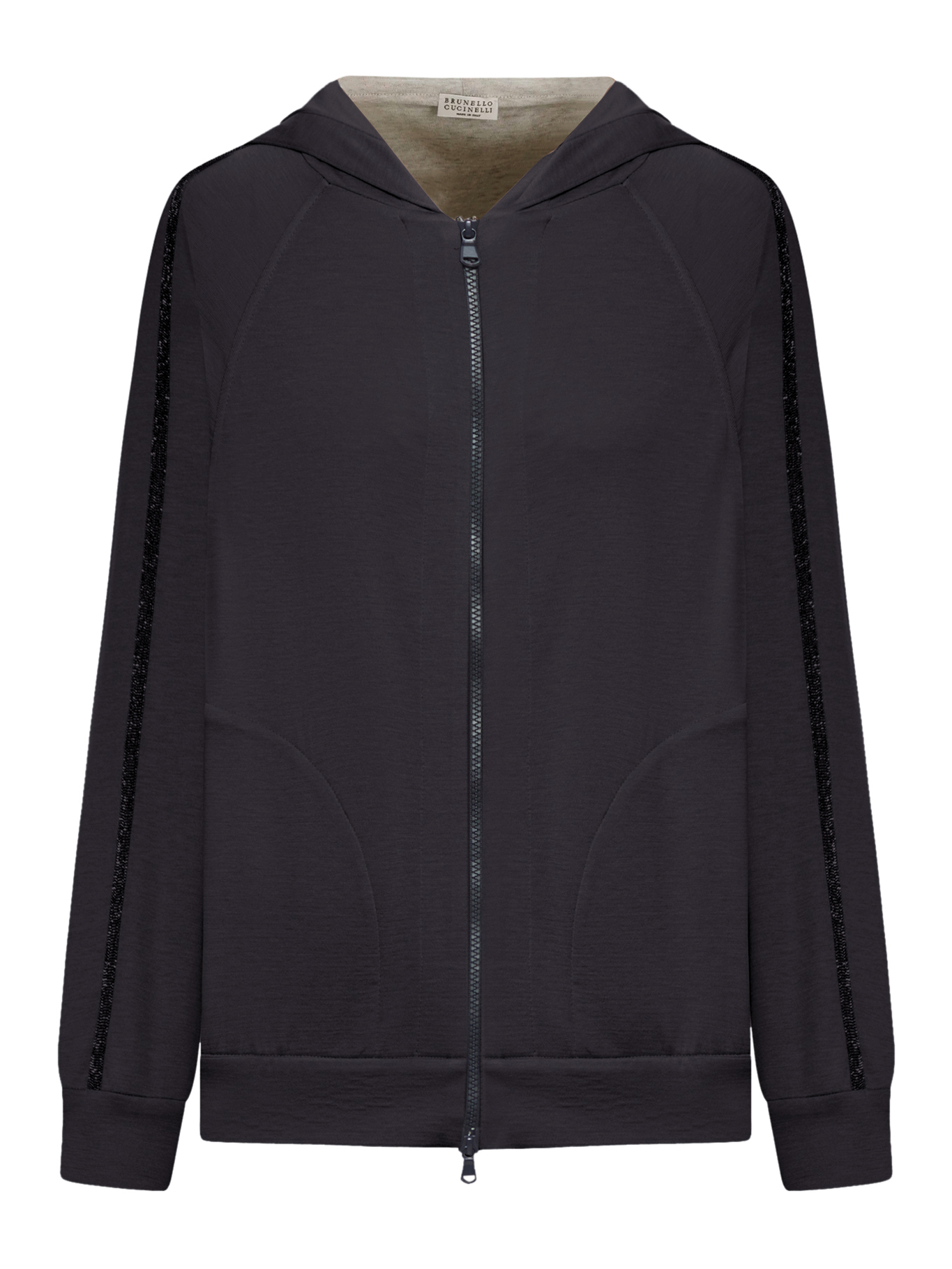[Brunello Cucinelli] Zip up SS26 MD828SM606C9142 CARBON FEATHER