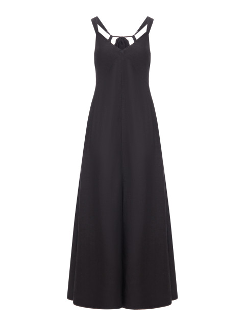 [120% LINO] Sleeveless dress SS26 33ALIW4PL0000E517900900065 BLACK