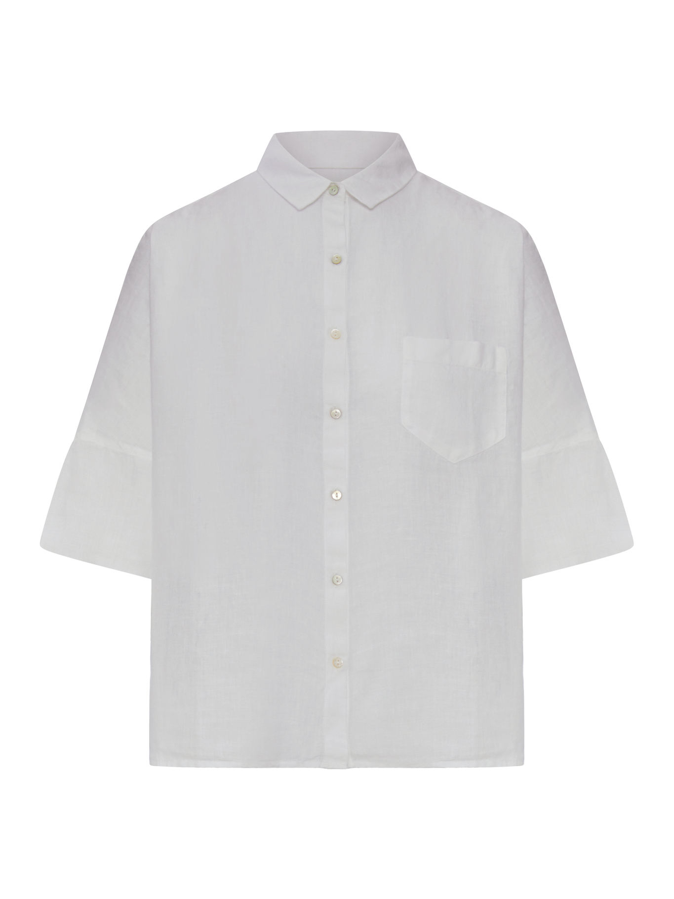 [120% LINO] Shirts Short Sleeve SS26 33ALIW12860000115S00S00062 PEARL SOFT