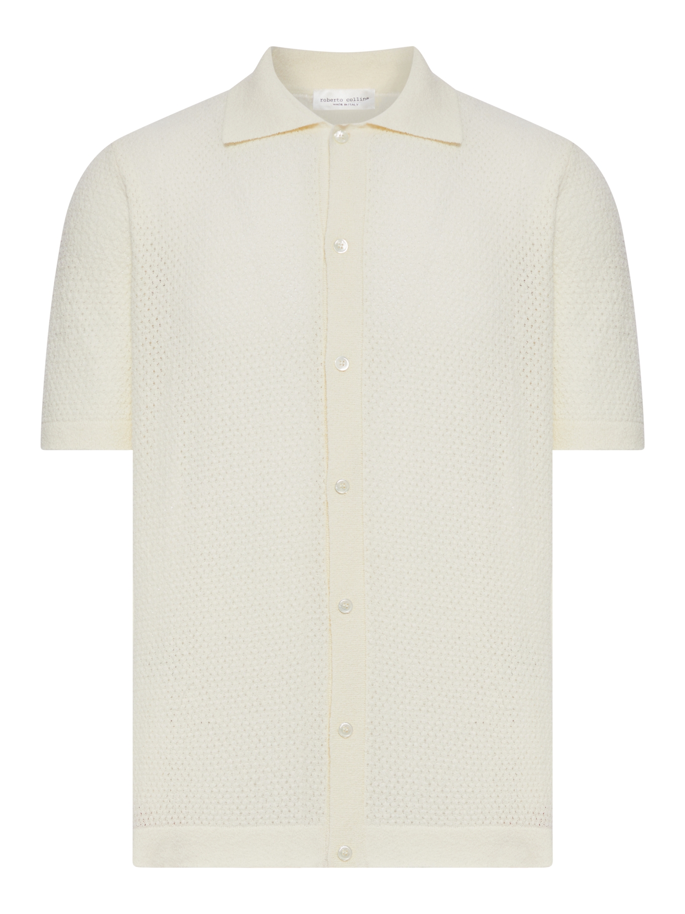 [ROBERTO COLLINA] Shirts Short Sleeve SS26 261MYA4432502 WHITE