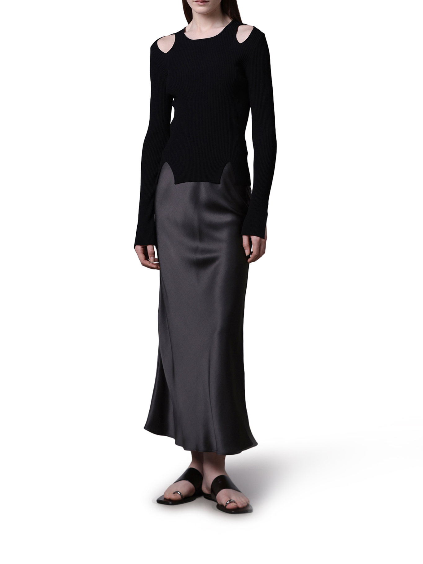 [ROBERTO COLLINA] T-shirts Long Sleeve SS26 261FXA3120109 BLACK
