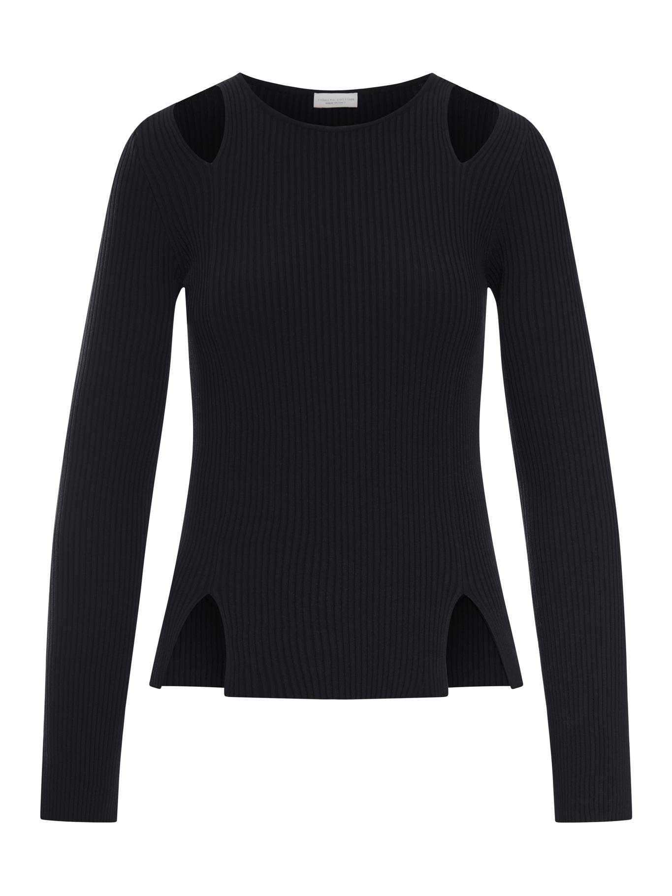[ROBERTO COLLINA] T-shirts Long Sleeve SS26 261FXA3120109 BLACK