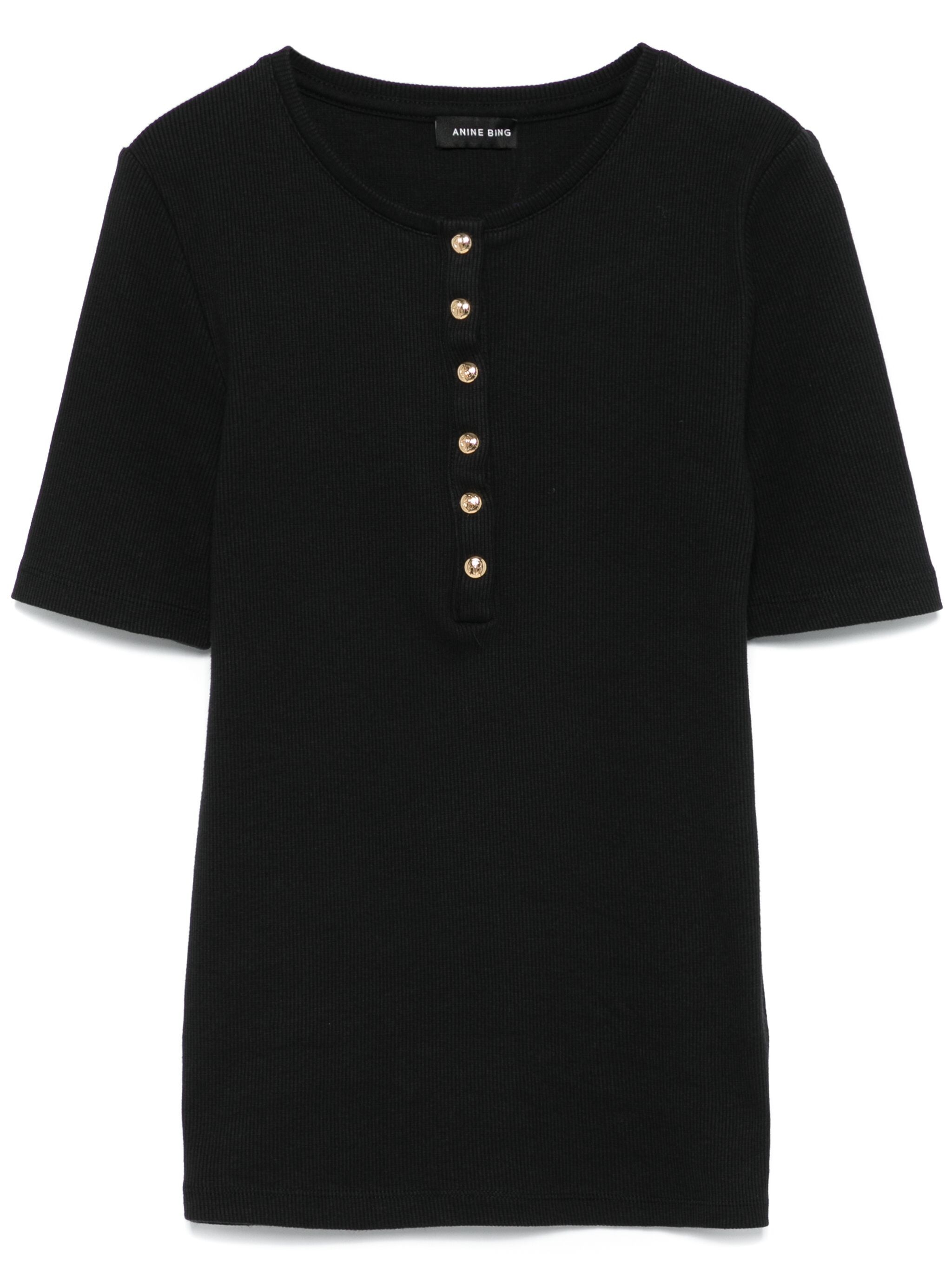 [Anine Bing] T-shirts Long Sleeve SS25 A0810315BLK26