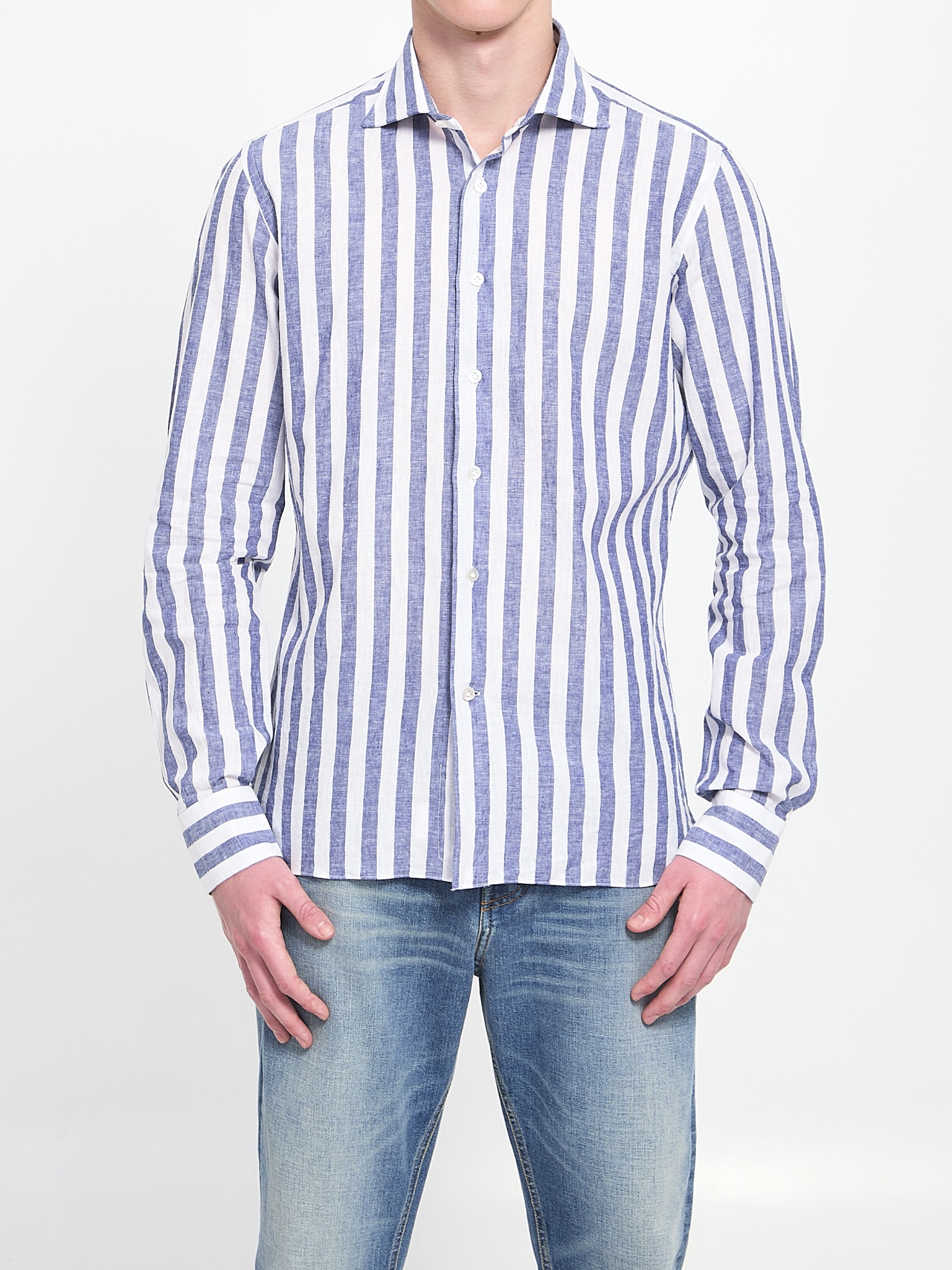 [Borriello] Shirts Long Sleeve SS26 22012/3 MARE__AZZURRO