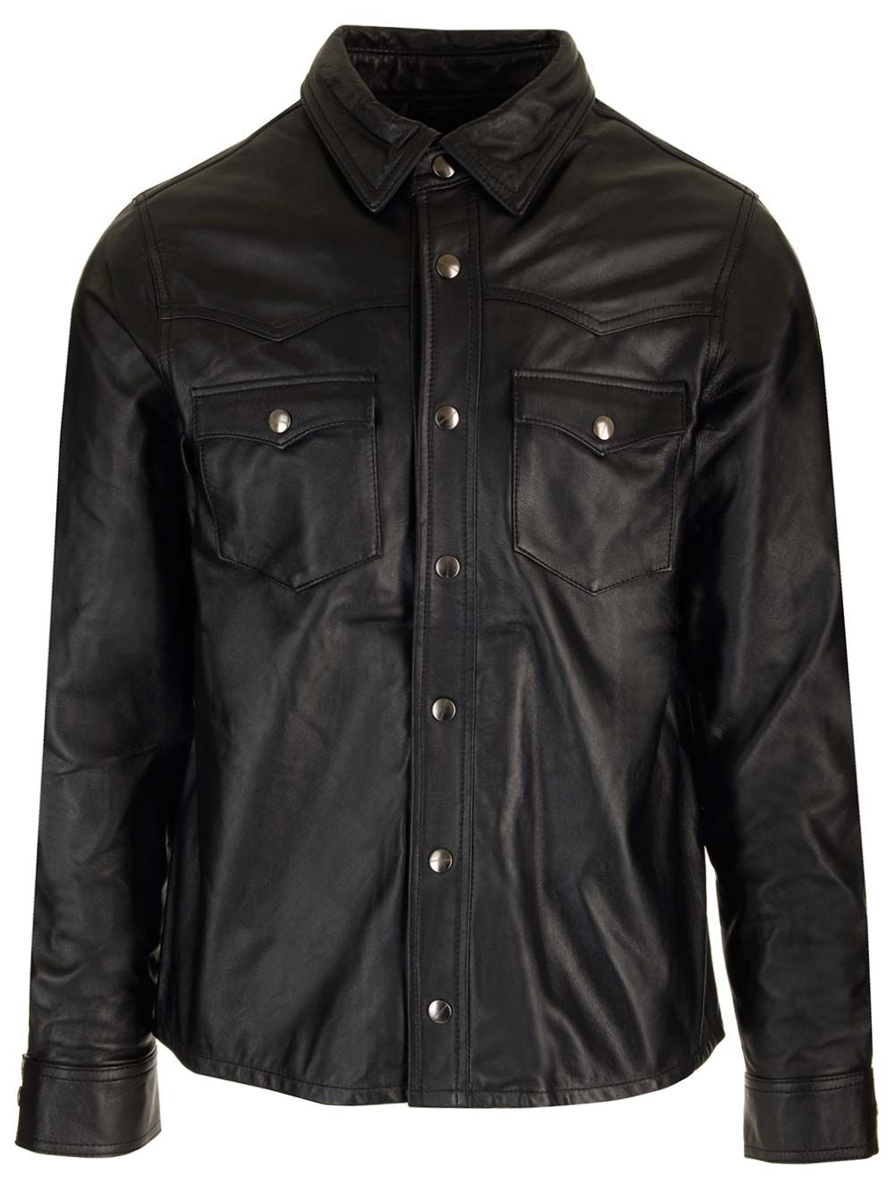 [Giorgio Brato] Leather Jacket SS24 GU24S20089NAPSNERO