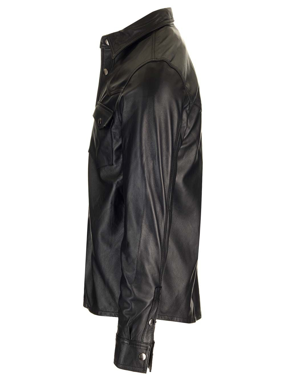 [Giorgio Brato] Leather Jacket SS24 GU24S20089NAPSNERO