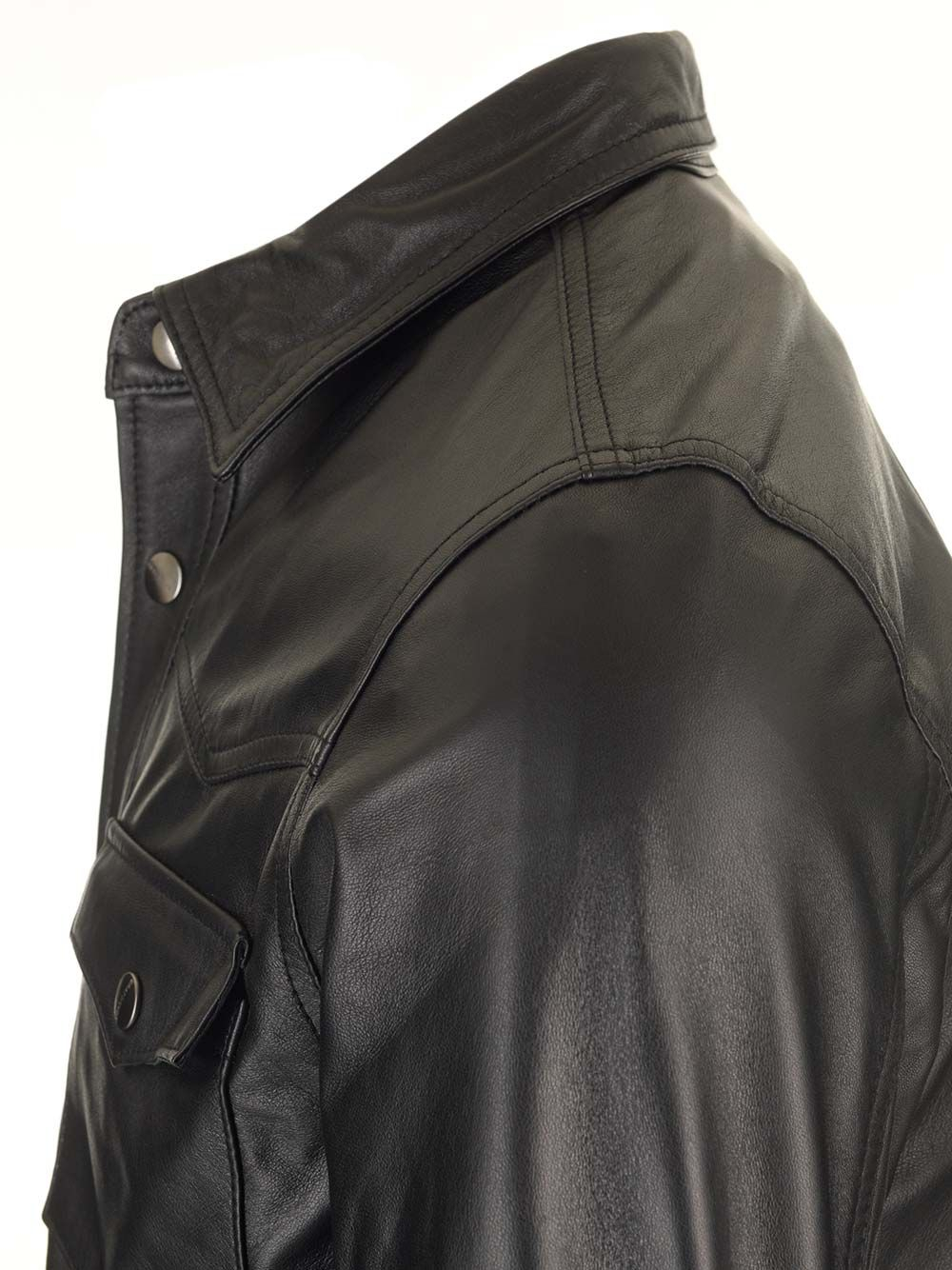 [Giorgio Brato] Leather Jacket SS24 GU24S20089NAPSNERO