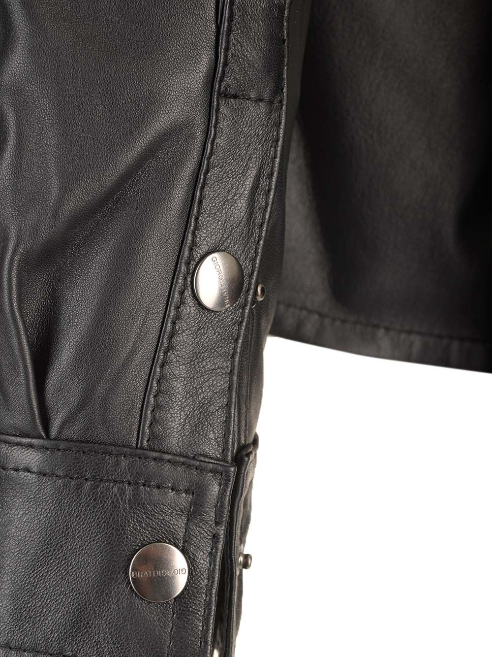 [Giorgio Brato] Leather Jacket SS24 GU24S20089NAPSNERO