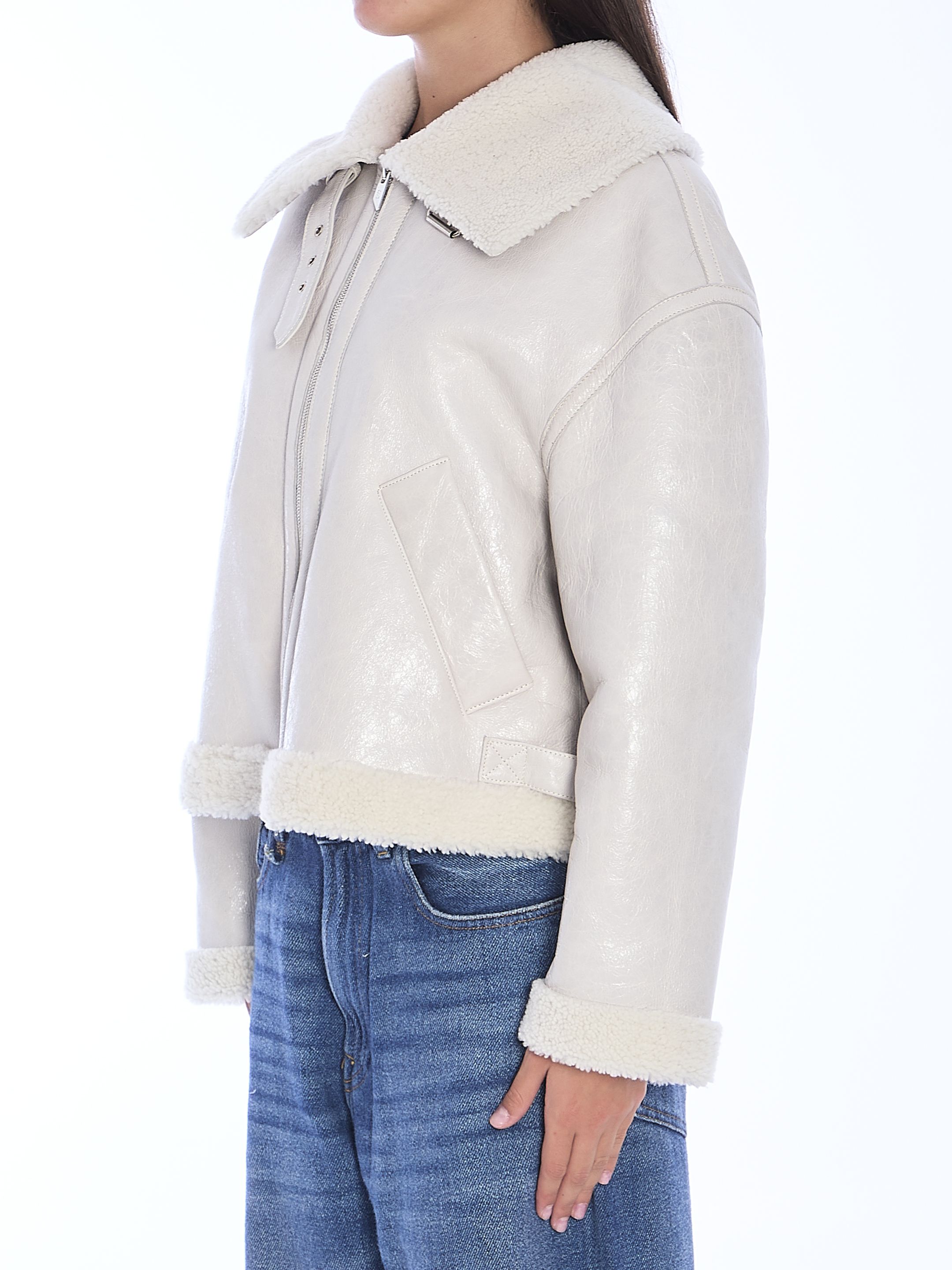 [SALVATORE SANTORO] Mouton jacket FW24 47055_TRIX_IVORY