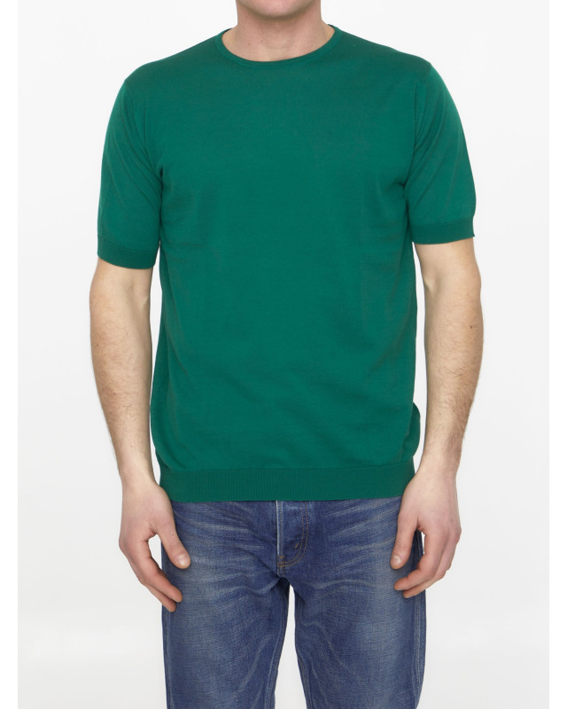 [JOHN SMEDLEY] T-shirts Short Sleeve SS23 BELDEN_30G_SCOTCH GREN