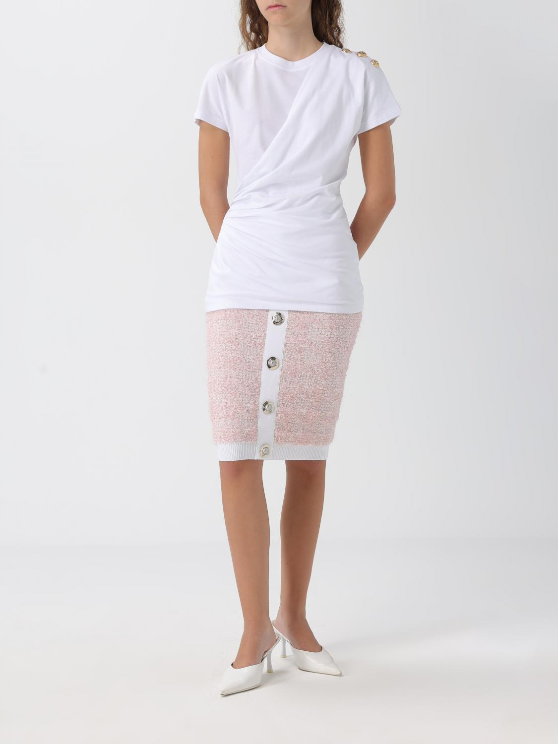 [Balmain] Midi skirt FW25 FF1LC016KI72 OIN