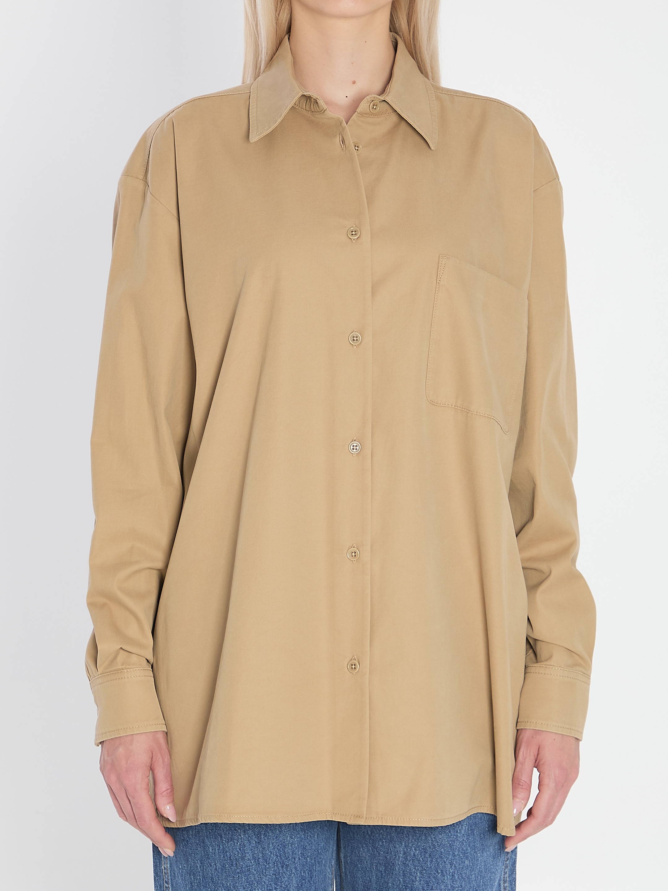 [THE ROW] Shirts Long Sleeve SS25 9055_W3670_BEI