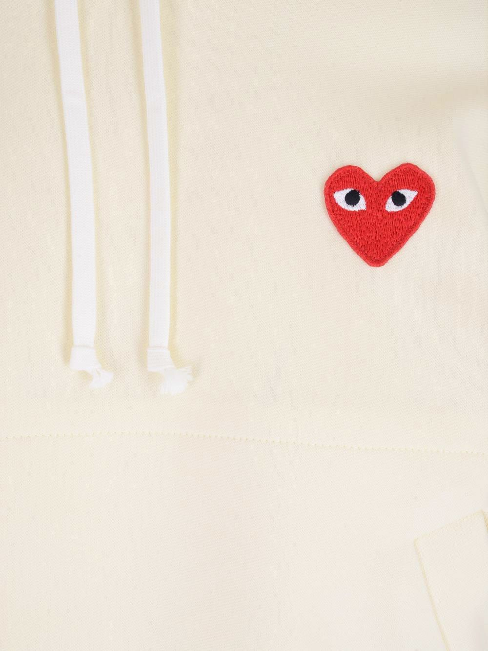 [COMME DES GARCONS PLAY] Hoodie SS24 P1T1733-IVORY