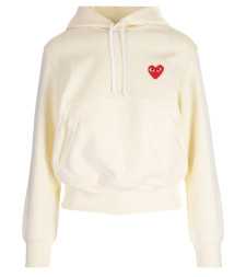 [COMME DES GARCONS PLAY] Hoodie SS24 P1T1733-IVORY