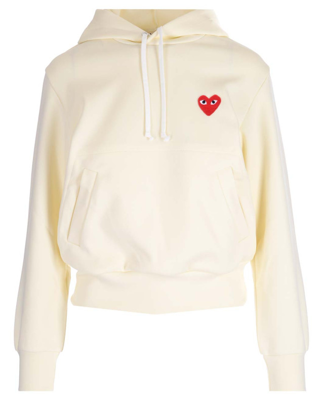 [COMME DES GARCONS PLAY] Hoodie SS24 P1T1733-IVORY