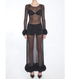 [MARINE SERRE] Long sleeve dress FW24 WDR276A_CJER0004_BK99
