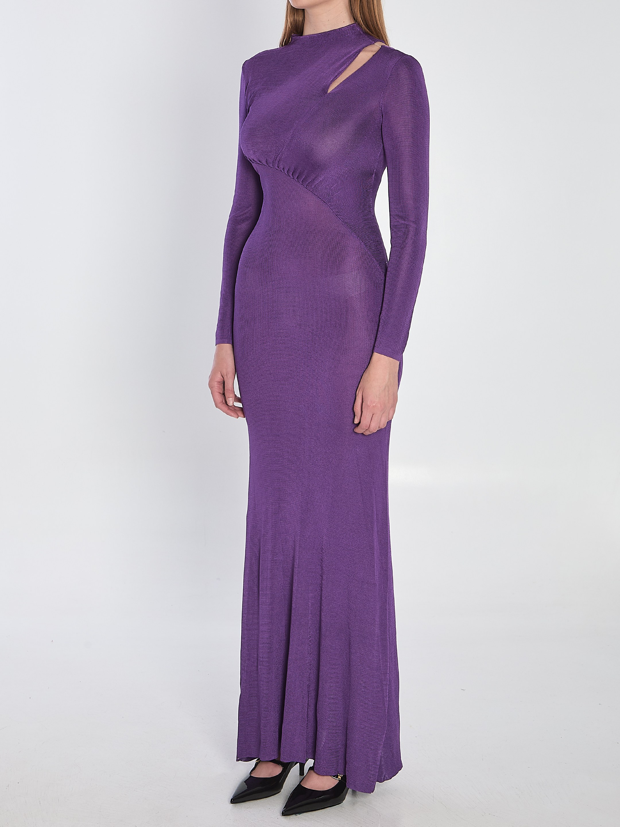 [SELF PORTRAIT] Long sleeve dress FW25 PF25086XPU__PURPLE