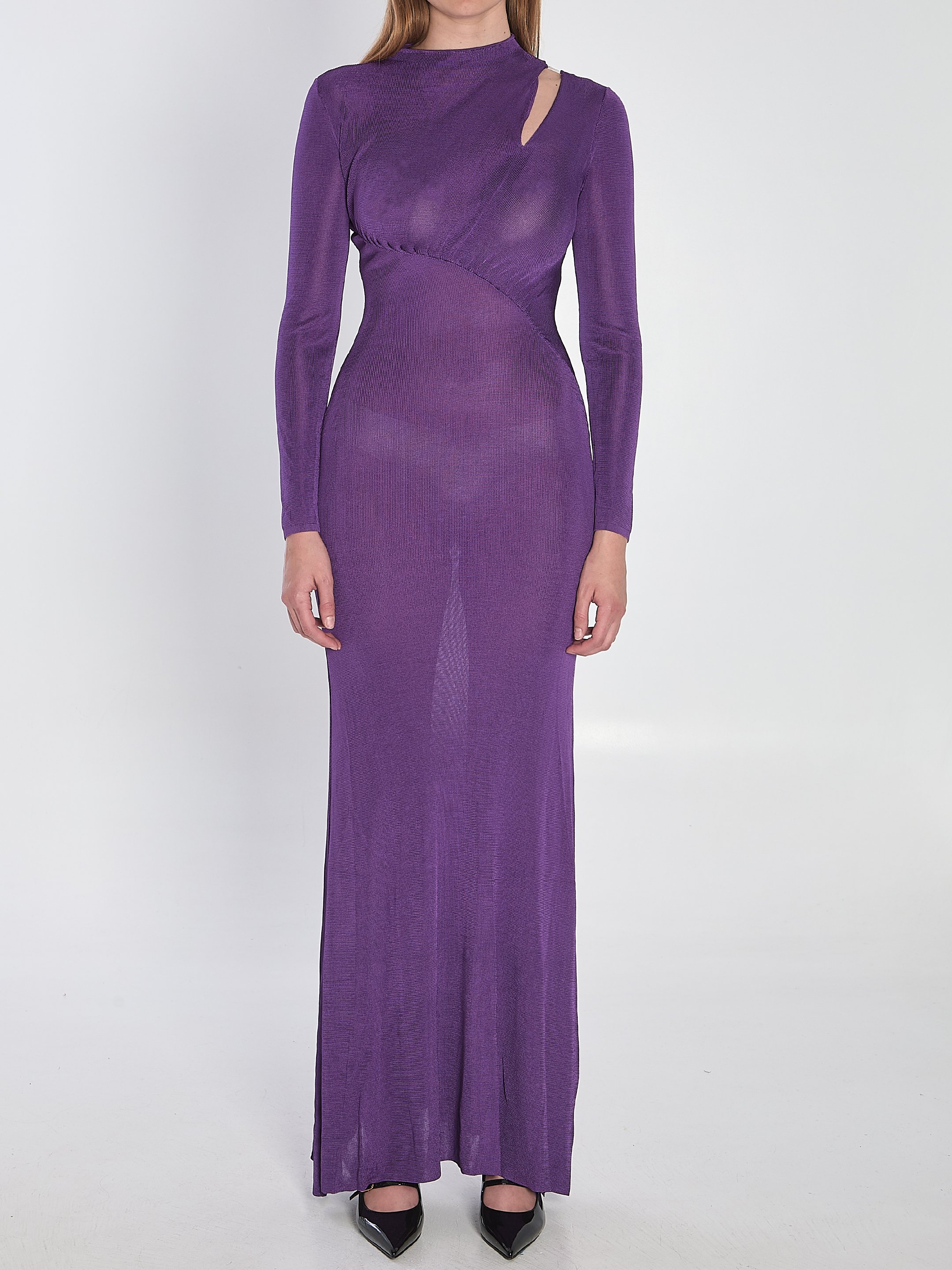 [SELF PORTRAIT] Long sleeve dress FW25 PF25086XPU__PURPLE
