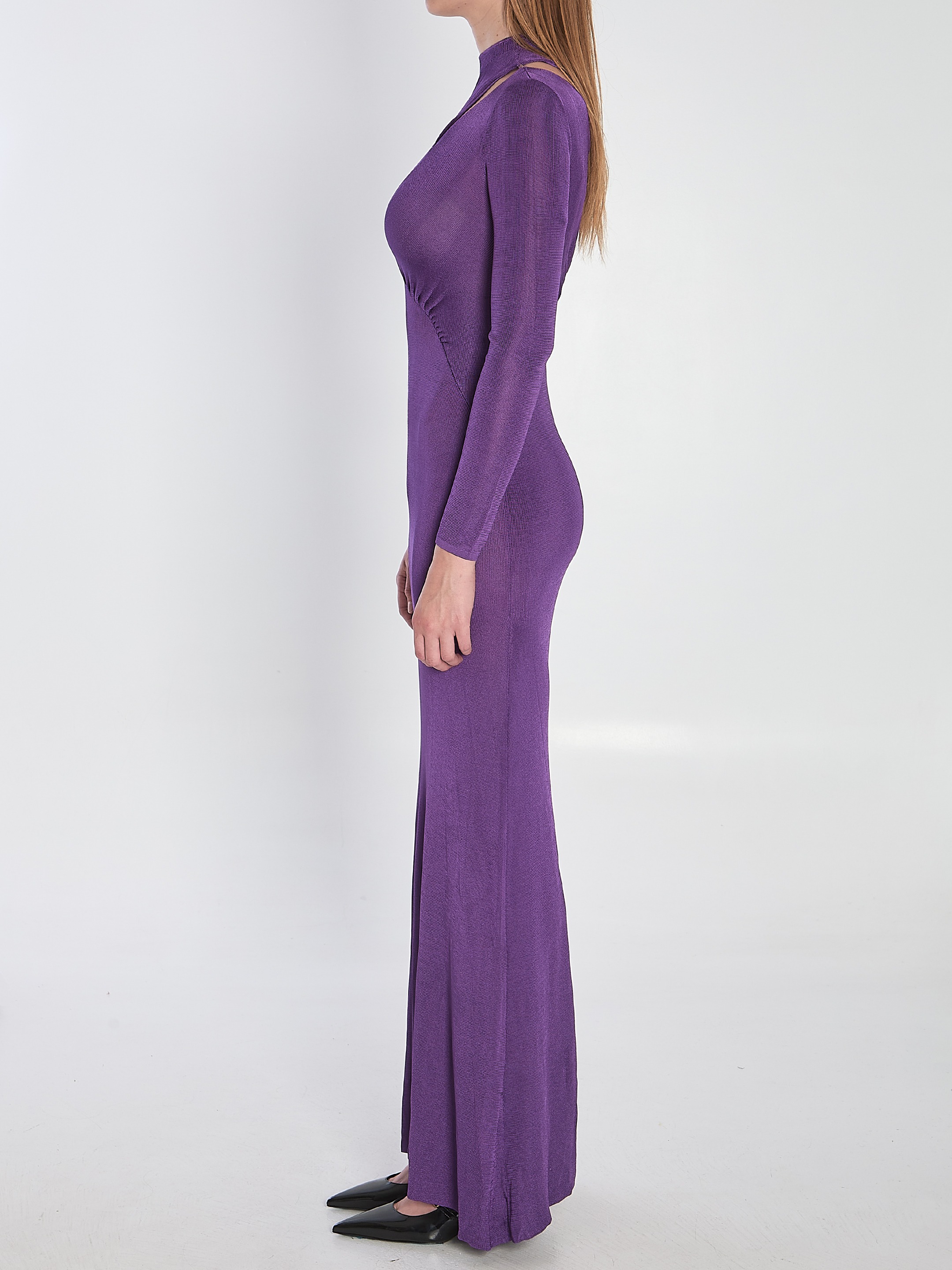 [SELF PORTRAIT] Long sleeve dress FW25 PF25086XPU__PURPLE