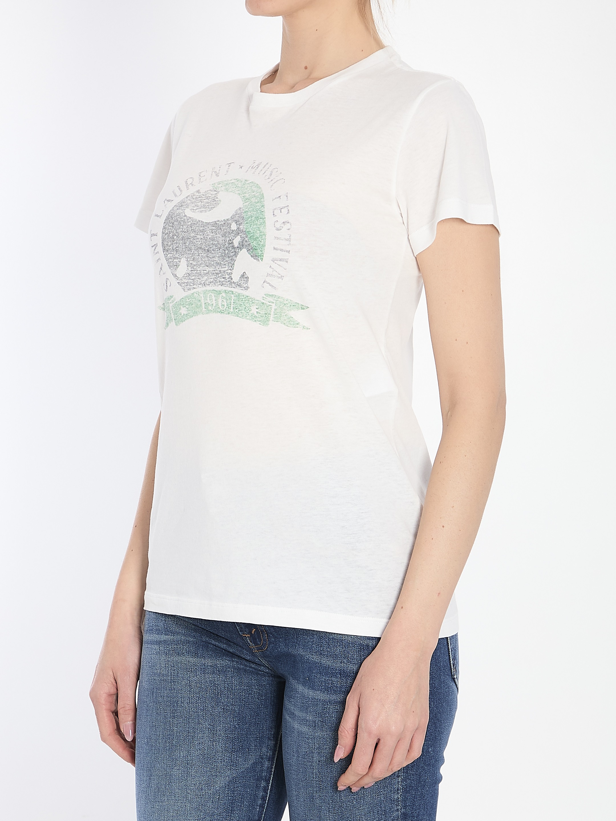 [Saint Laurent] T-shirts Short Sleeve SS25 817047_Y37YJ_9010