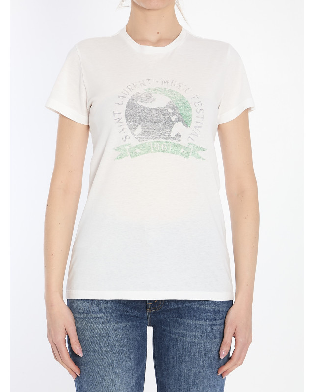 [Saint Laurent] T-shirts Short Sleeve SS25 817047_Y37YJ_9010