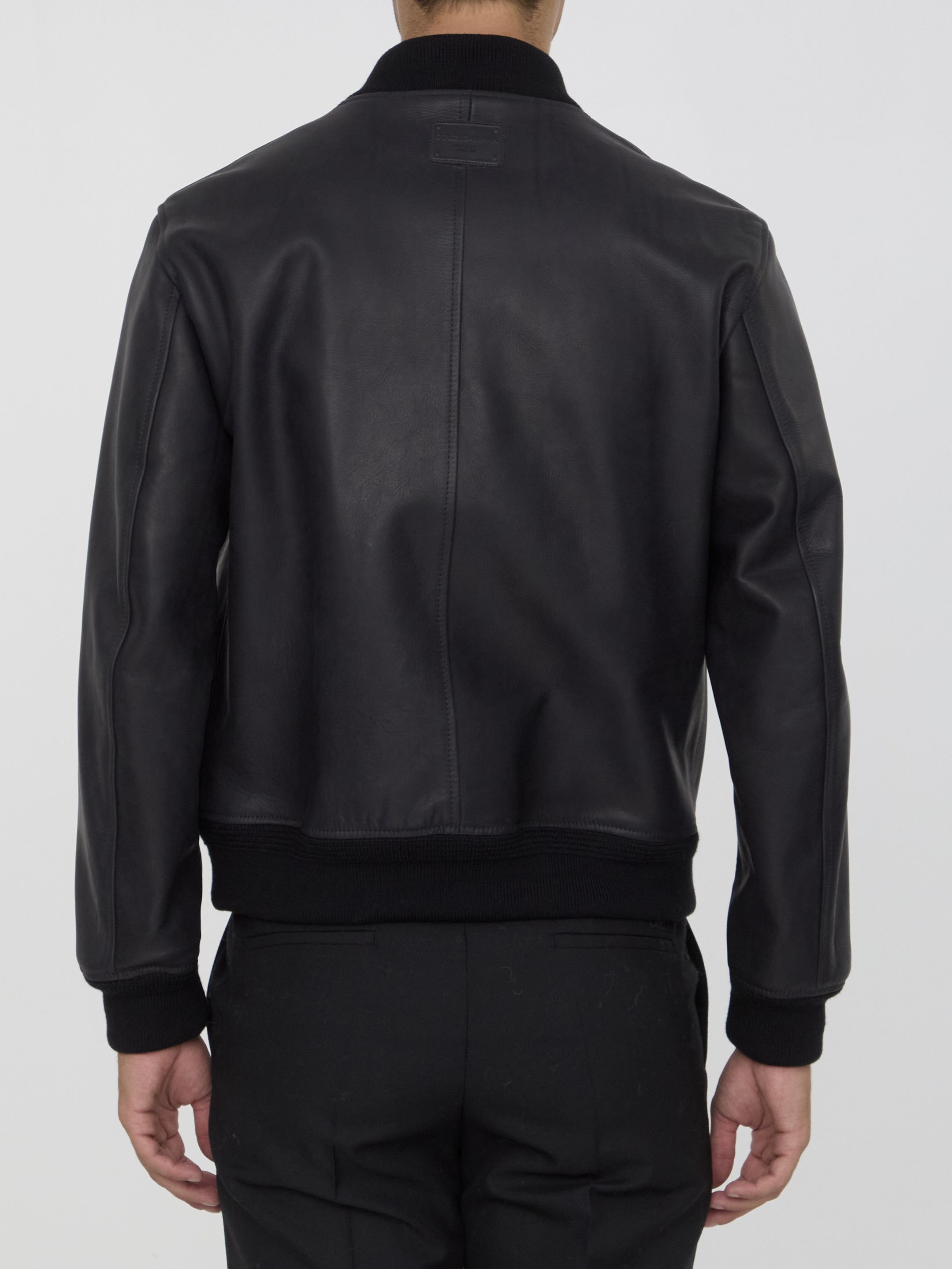 [DOLCE&GABBANA] Leather Jacket FW24 G9BFQL_HULUG_N0000