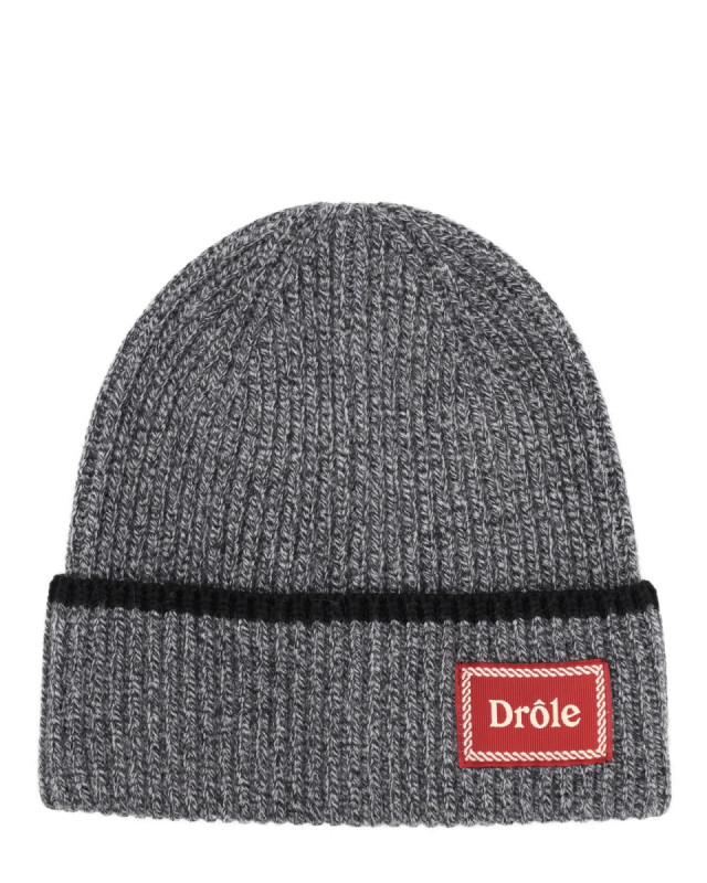 [DROLE DE MONSIEUR] Beanie FW25 BN104_WO007HEATHERGREY