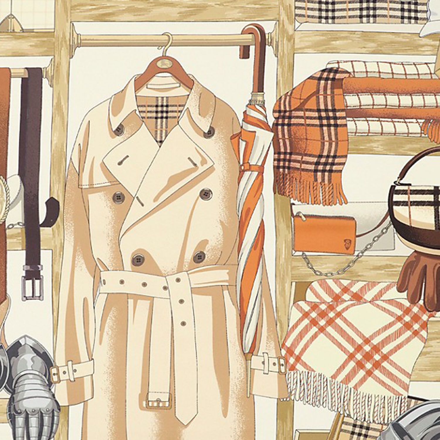 [Burberry] Scarf SS26 8125643PUMPKINORANGE