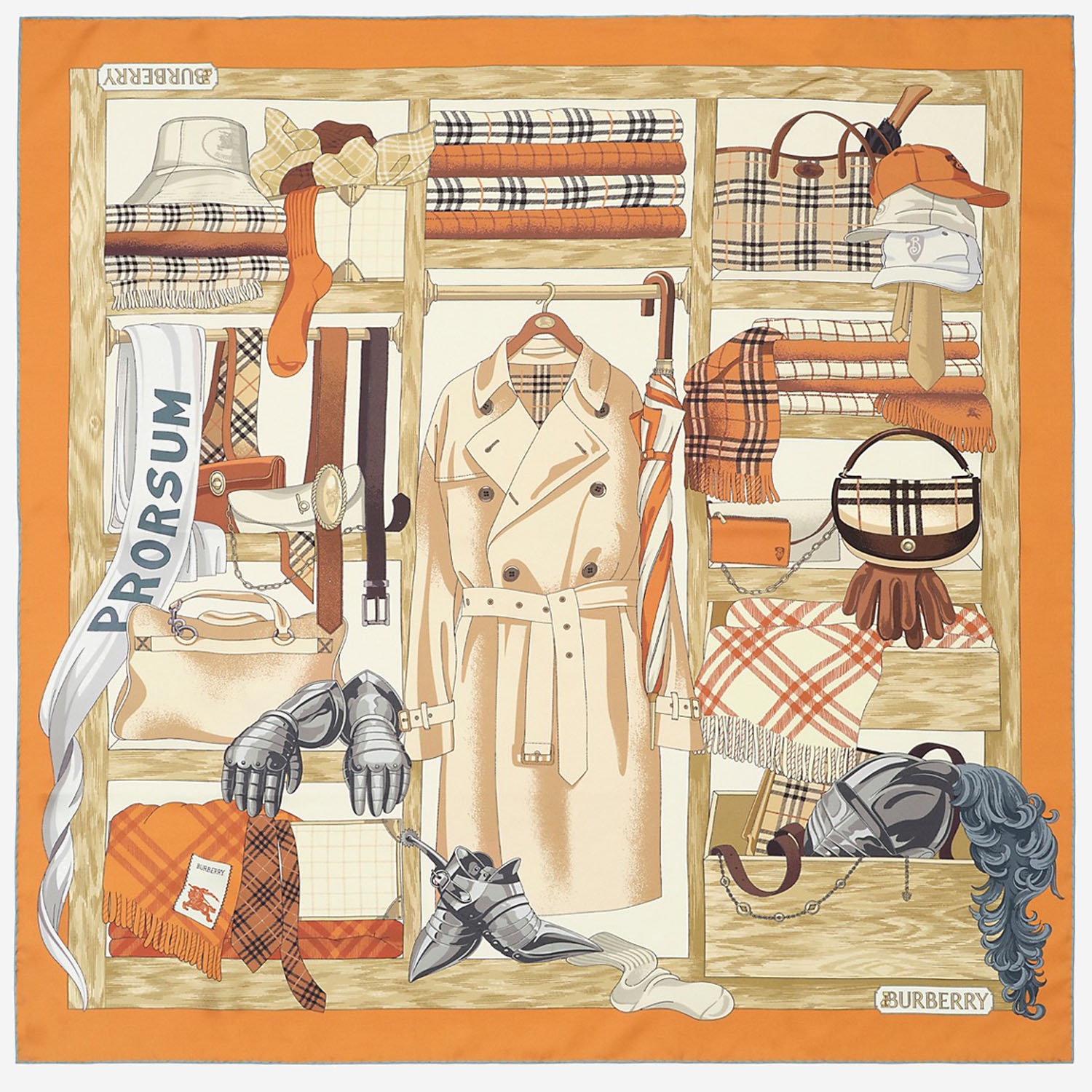 [Burberry] Scarf SS26 8125643PUMPKINORANGE