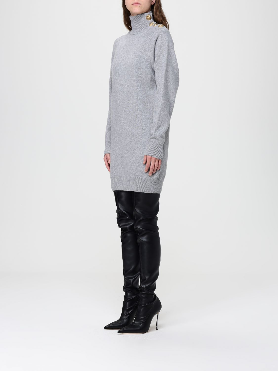 [Balmain] Long sleeve dress FW25 FF0R9382KI87 9UB